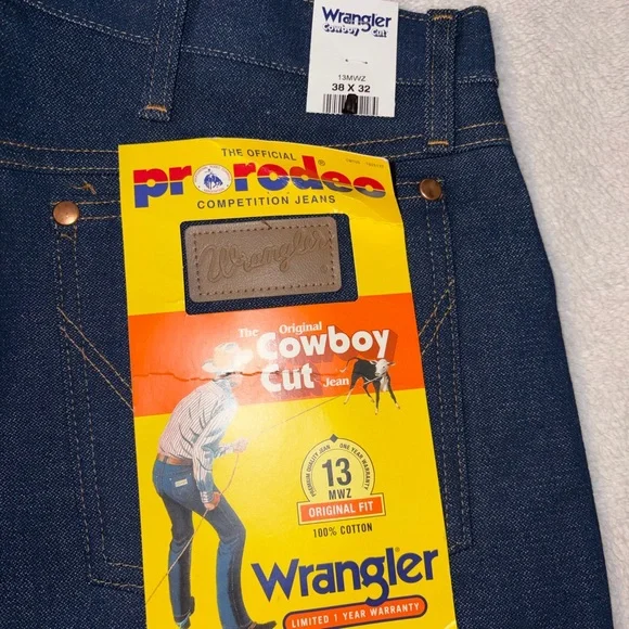 Wrangler Men's Dark Blue Original fit Jeans - Picture 4 of 4